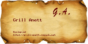 Grill Anett névjegykártya